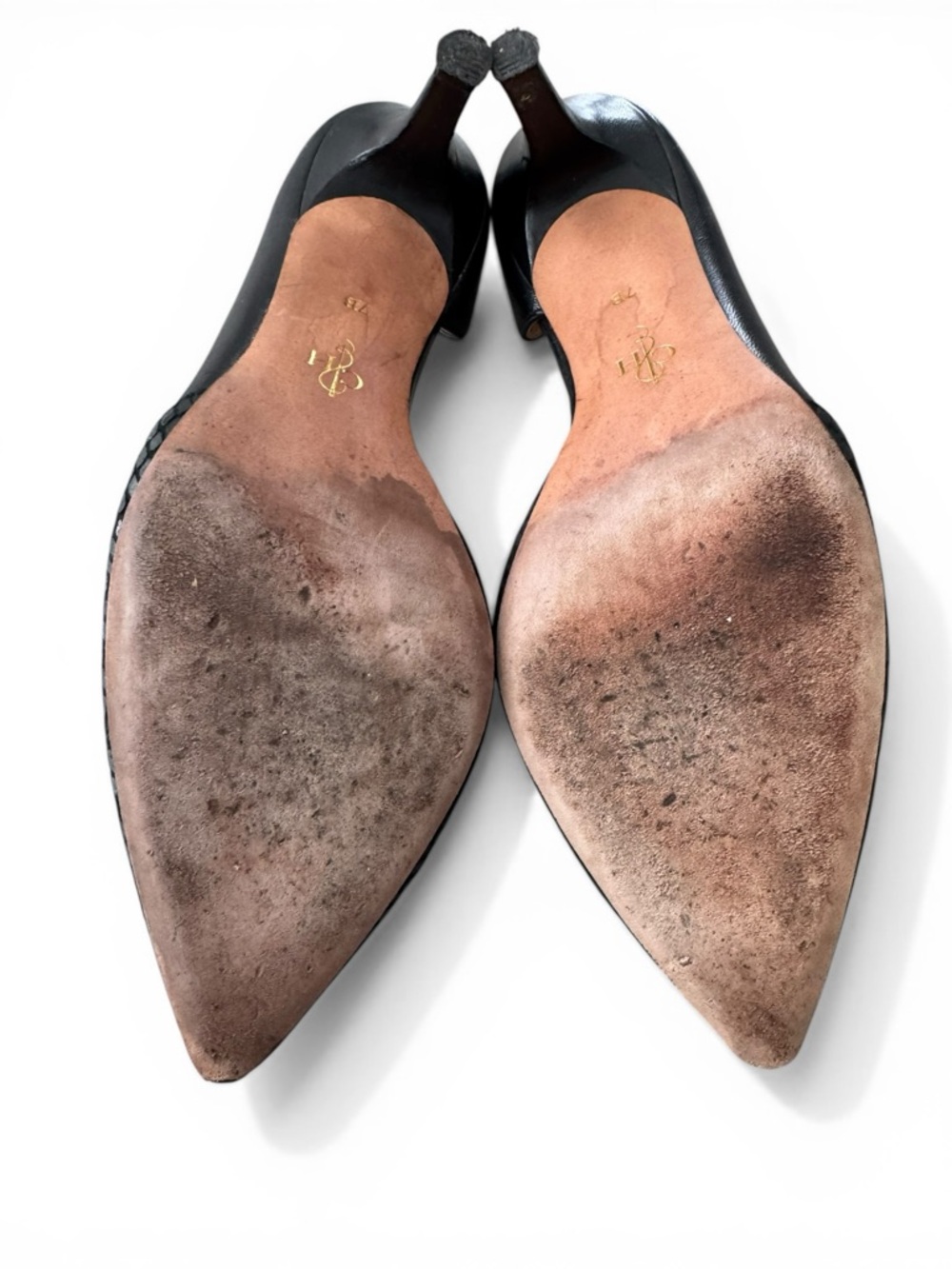 Cole Haan Black Snakeskin Embossed Leather Pointed Toe Stiletto Pumps Women 7 - Picture 6 of 6